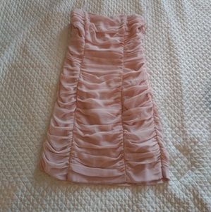 H&M Womens Ruffle Mini Strapless Dress